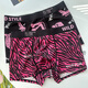 Hanoufei men's underwear leopard print ice silk four corner pink sexy boxer pants low waist 7A crotch fashionable boy 1375+1376+13783 packages within L120