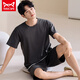 Catman Miiow New Herren Pyjamas Summer Shorts Shorts Modal Cool Thin Style Plus Size Rund Neck 9713 L [Gewicht 100-120 Jin [Jin entspricht 0,5 kg]]]