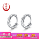 Yuan Shengfu's new high-quality PT950 shiny platinum earrings, versatile platinum heart-shaped earrings, 1.92g