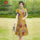 Pier Cardin Cheongsam für Frauen mit mittlerer Sommer-Frauenkleidung 2025 NEUER MENTER AGT MENTER MENTER SELEVED CHEONGSAM ROCK VERBESSERT RETRO-Kleid 698 Lila 2xL empfohlen 110-125jin [Jin gleich 0,5 kg]