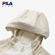 FILA Children's Clothing Children's Sun Protection Clothing 2025 Summer New Boys' Hooded Loose Woven Jacket Cloud Mushroom White-WT 160