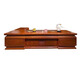 Hanjitang Yuxin Chinese style solid wood desk boss desk and chair pear wood solid wood leather president desk chairman's office executive desk 2.8 meters boss desk