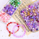 Dai Yan Glazed Beads Bracelet Beads Handmade DIY Loose Beads Mixed Material Pack Girls Handmade Bracelet Jewelry Accessories Beads Pink Sakura Luoxue (Loose Beads + Accessories + Thread) About half Jin Jin is equal to 0.5 kg