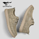 Sieben Wölfe Herrenschuhe Sommer 2025 Neue Ice Silk Canvas-Schuhe Herren atmungsaktueller dünner ultraleuchter weicher Sohle lässig Schuhe bequeme Pendelschuhe Khaki 39