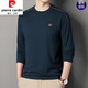 Pier Cardin Pure Cotton Longärmedose T-Shirt Herren Herumn Business Casual Top Herren weiche und atmungsaktive runde Hals-Sweatshirt-Basis-Hemd Grüne Sy6621 M 165 Empfohlen 100-120jin [Jin gleich 0,5 kg]