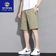 NVWNK shorts men's summer thin pure cotton tooling loose large size sports pants casual mid-pants summer men's five-point pants 9871 military green fat Donglai same style 5XL