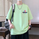 HUALIN FASHION潮流重磅短袖恤男2025新款夏季宽松大码男士半袖衫美式复古体恤 W733黑色 M