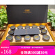 Yangloudong (SINCE 682) Three Kingdoms Small Round Cakes 576g Old Qing Tea Small Can Black Tea Garden Cakes Gift Box Chibi Green Brick Tea 12 Cans Gift Gift 576g Complete Gift Box Assembly Hand