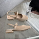 
S.SOFEA Korean style square head thick heel sandals for women 1283-16 black 35