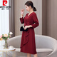 Robe de mariée Pierre Cardin Mother Robe rouge pour femmes 2025 printemps, été et automne nouveau style jeune belle-mère robe de mariée miness rouge. [6197 à manches courtes] l [suggéré 110 Jin [Jin est égal à 0,5 kg] ci-dessous]