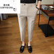 
Lofren LOFVRANG spring and summer men's trousers trendy Korean casual pants slim-fitting small feet cropped pants men's long pants thin suit pants 753 black 30 (2.3 feet)