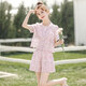 
Sibusher Lace Fashion Set 2025 Summer New Women's Short Sleeve Top with Shorts Two-Piece Set S52B1457N