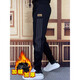 Hongxinger striped wardrobe pants men's autumn and winter 2024 new slim-fitting harem pants casual ties sports pants gray L