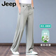 
Jeep (JEEP) summer mulberry silk wide-leg pants for men loose and tight waist ice silk sports pants for men ultra-thin cool sweatpants for men thin blue [cool-mulberry silk] XL [Suggested 152-162 Jin [Jin equals 0.5 kg]]