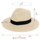 Winsio summer foldable large-brimmed Rafi Panama straw hat square buckle sun hat outdoor breathable sun protection hat 15 red one size