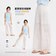 PANTS GIRLES GIRLES 2025 Été Nouveau style Girls Casual Children's White Hollow Lace Lignes Lignes droites Straitement style 15301 Blanc + 15251 Purple 120 cm