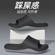 Anshangfen Foot Arch Support Suppers for Men in Summer Wear 2025 NUEVA EVA Interior Inicio sin deslizamiento Sandalias de baño anti-Odor Gris negro 42-43 Adecuado para 43-44 (longitud interna 270 mm)