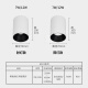Luces principales de Aidohui, luces, focos LED, pantalla anti-Glare de alto dedos, lámpara de techo de 4000k sin agujeros, 6223, nueva actualización 60 Downlights-7W Black and White Model 4000K