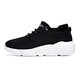 Lee Kids Neue Sportschuhe für Frauenschuhe für Sommer fliegende gestrickte elastische Sockenschuhe für Männer gestrickt weicher Sohle Running Fashion Lazy Single Shoes 7022 Schwarz und Weiß 35