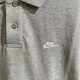 Nike (NIKE) рубашка-поло с короткими рукавами, мужская футболка, лето 2025, новая спортивная одежда, дышащий, удобный, повседневный трикотажный топ из чистого хлопка FN3895-063, серый, белый, рекомендуется XL 150-180Цзиньцзинь равен 0,5 кг