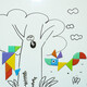 Pinwheel Magnetic Tangram Intelligence Puzzle des élèves du primaire des élèves de première année Magnetic Stick Children's Toys 3 ans Expanssez les cartes de questions Utilisation du monde carré sans pièce d'échecs