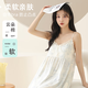 Camiseta modal de verano El nuevo estilo 2025 con almohadilla con almohadilla de cofre de gran tamaño, pijama de hielo, seda de seda de seda para el hogar 861f6627 XL 170