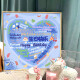 Hualeji Happy Birthday DIY Digital Oil Painting Filled Graffiti Coloring Handmade Gift Hand-painted Love Acrylic Painting Decorative Painting qx12176 40*40cm Thick solid wood inner frame Highlight pigment+