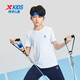 
XTEP (XTEP) children's summer short-sleeved sweater for short T-medium-sized children's boys breathable and comfortable sports and casual T-shirt Pearl white [9215] 150 cm
