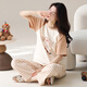 Kurzärärmelte Baumwoll-Pyjamas Set Summer Pure Baumwollhosen Home Kleidung koreanische Streifen können außerhalb von Y9721 m getragen werden (empfohlen 75-95jin [Jin gleich 0,5 kg])