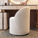 
Tingshi French light luxury bedroom high-end makeup stool internet celebrity simple backrest dressing table chair for girls single sofa [rotating] high back thumb beige-cat scratching leather