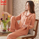 Catman (Miiow) 2025 Nouveau pyjamas pour femmes en été et en automne en coton pur porte mère d'âge moyen en liberté plus taille en coton complet en coton complet 4867 Honey Orange 3xl [160-180jin [Jin est égal à 0,5 kg]]]