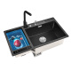 Wenshiou ultrasonic sink dishwasher multi-function intelligent cleaning machine kitchen integrated stainless steel cleaning sink Black King Kong ultrasonic + purification double tank 12048 [number