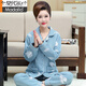 Modal autumn and winter mother air cotton mezzanine pajamas women's suit middle-aged women's long sleeve thin large size home clothes 12147 M