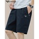 Chiarmania Pure Cotton Shorts Summer New Loose Solid Color sólido de cinco puntos Tendencia 9224 Blue oscuro 3xl Recomendado 175-190Jin [Jin iguala 0.5 kg]