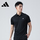 
adidas POLO shirt short-sleeved men's new sports business lapel casual T-shirt sportswear black IN6626 XL (recommended weight 160-180 Jin [Jin equals 0.5 kg])