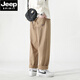 Jeep Spirit Pure Cotton Work Hosen für Männer Frühling und Sommer dünne japanische Modemarke Casual Lose Lose große, gerade langen Hosen YHK9215 Military Green M 90-110jin [Jin gleich 0,5 kg] kann getragen werden