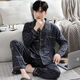 
LangSha pajamas men's spring, summer and autumn long-sleeved trousers 2025 new men's summer home clothing suit WR-9926 L