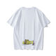 AAPE Trendy Brand Ape Pure Cotton New Affe Kopf Sommer vielseitig lose kurzärmelige Tarn-Cartoon-Buchstaben gedrucktes T-Shirt 723# White L.