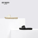 Souffle profonde souffle profonde chaussures de femmes vacances décontractées diamant petit pantoufles mouillées aromatisées ax14113 noir 34