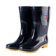 3531 Tendón medio de tuberio de tuberio de carne de res de ácido resistente al desgaste y resistencia al álcali Tres botas de lluvia Botas de lluvia Protección de caucho negro Zapatos de agua Black 42