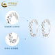 CHINA GOLD PT950 Platinum Crushed Ice Earrings Platinum Earrings Practical Valentine's Day Birthday Gift for Mom and Wife Platinum Crushed Ice Earrings About 1.2g