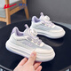 
Warrior (Warrior) children's shoes girls' sneakers summer mesh breathable board shoes campus white shoes WZ (CL)-1291 white/purple 30
