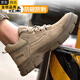 
LZJV Japanese imported labor protection shoes men and women's winter plus velvet high-top cotton shoes anti-smashing and anti-puncture welder with steel toe shoes 693 brown four-season model anti-smashing and anti-smashing and anti-smashing Kevra 36