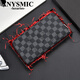 Anysmic Luxury High-End-Brieftasche für Männer 2025 Neue trendige Lederhandtasche Plaid Multi-Card-Kupplung Retro Black