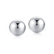 3DG Jewelery platinum pt950 simple round bead earrings as a gift for your girlfriend. Priced by the gram: 1.09 grams (93 yuan including labor costs)
