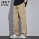 JEEP SPIRIT吉普工装裤男士裤子男春夏季休闲裤男多口袋男裤 卡其色 2XL