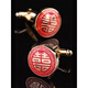 Happy Krawatte Clip Manschette Link Männer Hochzeit Festives Manschuhe Hemd Nagel Bräutigam Anzug Knopf Männer Krawatte Clip Box (runde) Festliche Hochzeit festlichen Manschettenlink Gold