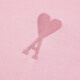 AMIPARIS [70% off] Men and women same color love embroidered loose short-sleeved T-shirt 655 light pink UTS002.726 M