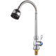 
Qinkai kitchen faucet large bend universal single cold washing basin sink faucet household rotatable vertical plastic faucet 9905 vegetable basin faucet