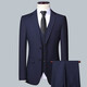 Announcement Bird suit men's new business casual fashion slim fit wedding banquet professional work formal suit Navy three-piece suit + pants + vest 5XL 200 yards 191-200 Jin Jin equals 0.5 kg